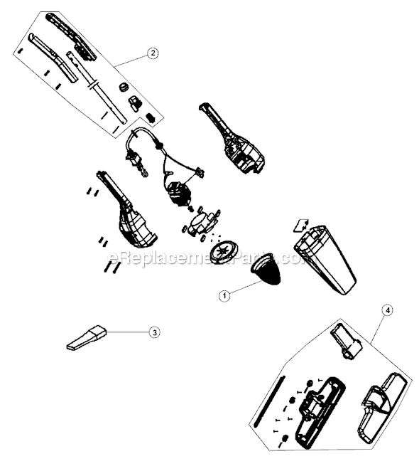 Page A Diagram and Parts List for M083400  Dirt Devil Upright Vacuum